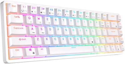 Клавиатура Royal Kludge RKG68 RGB (белый, RK Red) 
