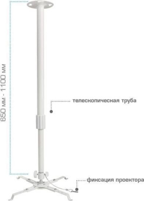 Кронштейн Kromax PROJECTOR-300 (белый) 