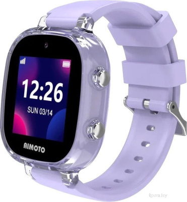 Умные часы с наушниками Aimoto Crystal 4G (сиреневый) 