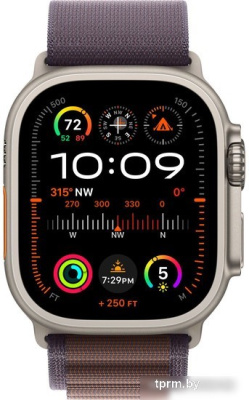 Умные часы Apple Watch Ultra 2 LTE 49 мм (титановый корпус, титановый/индиго, текстильный ремешок размера M) 