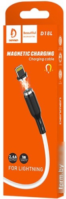 Кабель Denmen D18L USB Type-A - Lightning (1 м, белый) 