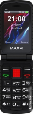 Кнопочный телефон Maxvi E10 (красный) 