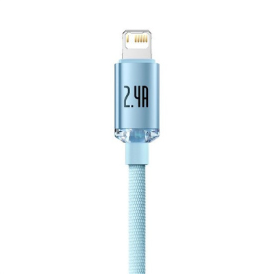 Кабель Baseus Crystal Shine USB Type-A - Lightning (1.2 м, голубой) 