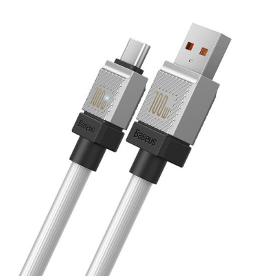 Кабель Baseus CoolPlay Series Fast Charging Cable 100W USB Type-A - USB Type-C (1 м, белый) 