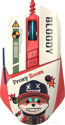 Игровая мышь A4Tech Bloody W63 Max Proxy Boom (бежевый/красный) 