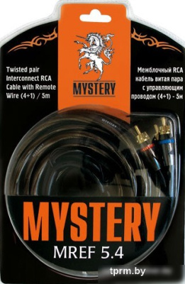 Кабель Mystery MREF 5.4 RCA - RCA (5 м, черный) 