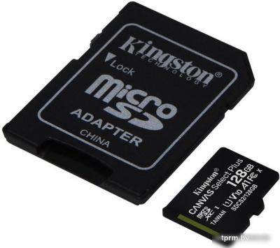 Карта памяти Kingston Canvas Select Plus microSDXC 128GB (с адаптером) 