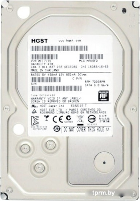 Жесткий диск HGST Ultrastar 7K4000 4TB HUS724040ALE641 
