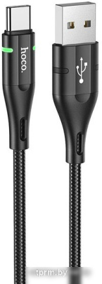 Кабель Hoco U93 Shadow USB Type-A - USB Type-C (1.2 м, черный) 