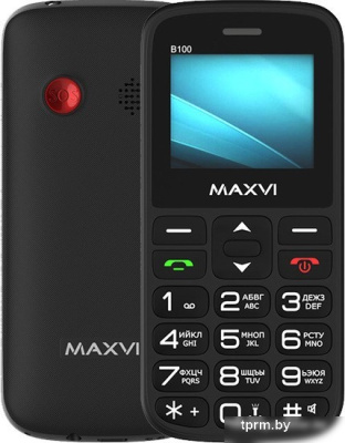 Кнопочный телефон Maxvi B100 (черный) 
