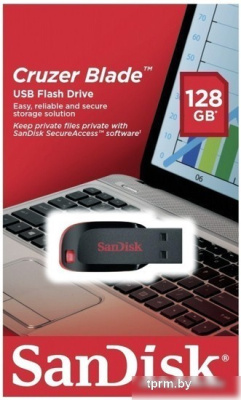 USB Flash SanDisk Cruzer Blade Black 128GB (SDCZ50-128G-B35) 