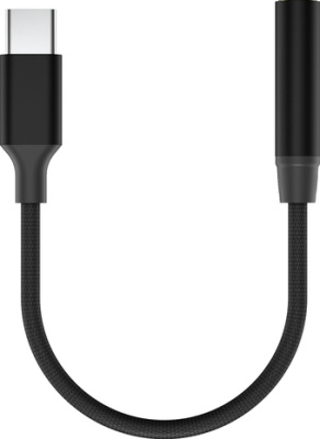 Адаптер Olmio 039799 USB Type C - 3.5 мм (0.12 м, черный)