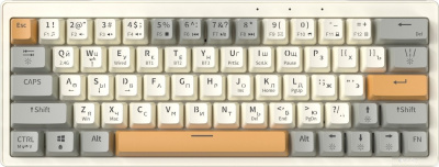 Клавиатура JEGG ZA63 Pro Beige Gray Yellow (TNT Yellow) 