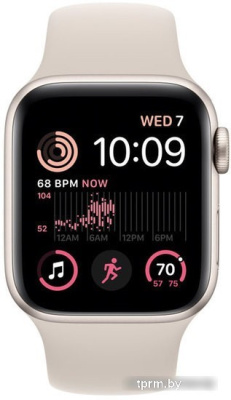 Умные часы Apple Watch SE 2 40 мм (алюминиевый корпус, звездный свет/звездный свет, спортивный силиконовый ремешок M/L) 