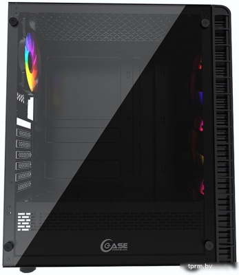 Корпус Powercase Mistral Z4С Mesh LED (черный) 
