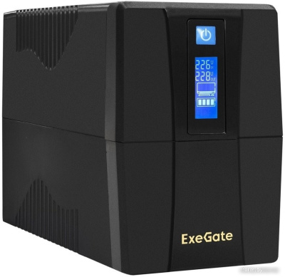 Источник бесперебойного питания ExeGate Power Smart ULB-850.LCD.AVR.2SH.RJ.USB EP285478RUS 