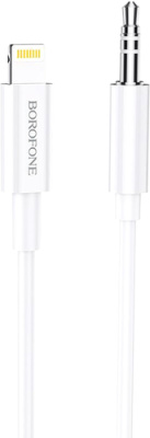 Кабель Borofone BL9 Lightning - 3.5 Jack (1 м, белый)