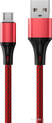 Кабель AccesStyle AM24-F100M USB Type-A - microUSB (1 м, красный) 