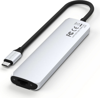 Satechi 7-in-1 USB-C Slim Multiport Adapter with Ethernet ST-P7SS (серебристый) 
