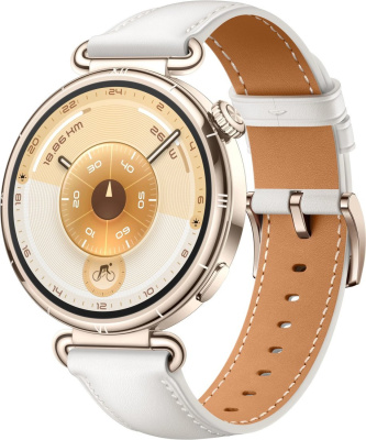 Huawei Watch GT 6 41 мм (золотистый, с белым кожаным ремешком, международная версия) 