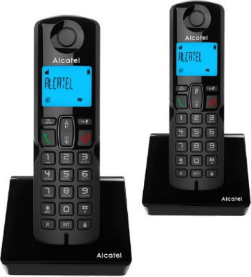 Радиотелефон Alcatel S230 DUO (черный) 