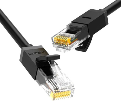 Кабель Ugreen NW102 20160 RJ45 - RJ45 (2 м, черный) 