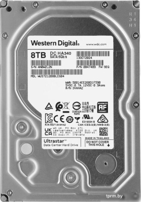 Жесткий диск WD Ultrastar DC HA340 8TB WUS721208BLE6L4 