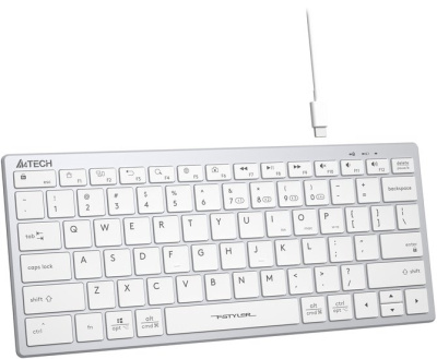 Клавиатура A4Tech Fstyler FBX51C (серебристый/белый) 