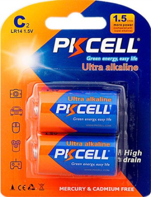 Батарейка PKCELL LR14-2B (2 шт)