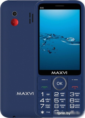Кнопочный телефон Maxvi B35 (синий) 