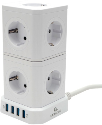 Сетевой фильтр Cablexpert TWR-9-U4-W-2 