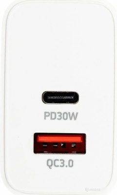 Сетевое зарядное Digma DGW3D (белый) 