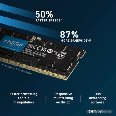 Оперативная память Crucial 32ГБ DDR5 SODIMM 5600 МГц CT32G56C46S5 