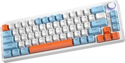 Клавиатура Cyberlynx ZA68 White Blue Orange (TNT Yellow) 