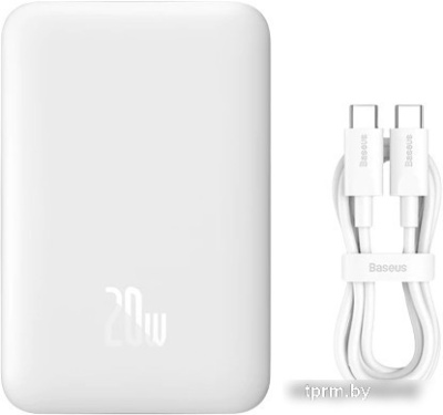 Baseus Magnetic Mini Wireless Fast Charge Power Bank 10000mAh 20W (белый) 