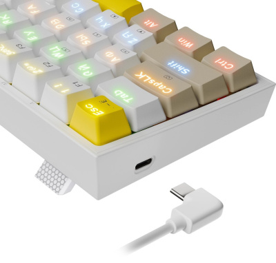 Клавиатура Redragon Fizz (белый/бежевый) 