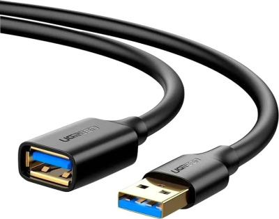Удлинитель Ugreen US129 30125 USB Type-A - USB Type-A (0.5 м, черный) 