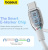 Кабель Baseus Pudding Series Fast Charging Cable 100W USB Type-C - USB Type-C (2 м, белый) Кабель Baseus Pudding Series Fast Charging Cable 100W USB Type-C - USB Type-C (2 м, белый)
