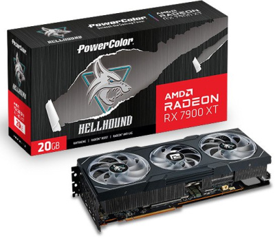 Видеокарта PowerColor Hellhound AMD Radeon RX 7900 XT 20GB GDDR6 RX 7900 XT 20G-L/OC 