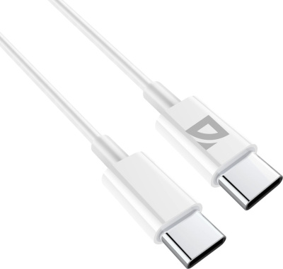 Defender F182 30 Вт USB Type-C - USB Type-C (2 м, белый) 