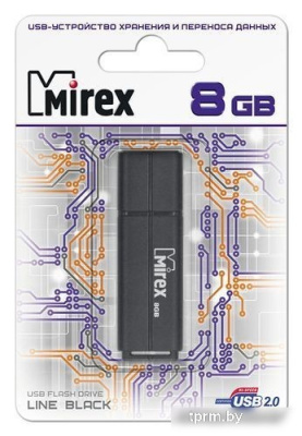 USB Flash Mirex Color Blade Line 8GB (черный) [13600-FMULBK08] 