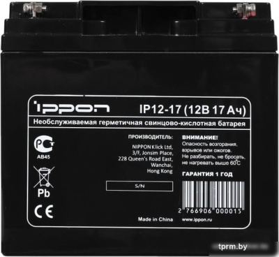 Аккумулятор для ИБП IPPON IP12-17 (12В/17 А·ч) 