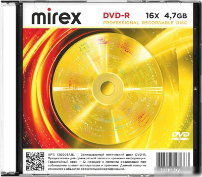 Mirex 4.7Gb 16x UL130003A1S (1 шт.) 