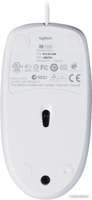 Мышь Logitech M100 (белый) 