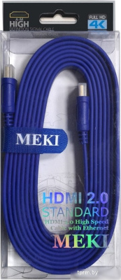 Кабель Meki GH-T-3BE HDMI - HDMI (3 м, синий) 