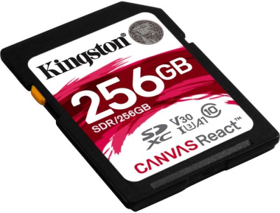 Карта памяти Kingston Canvas React SDR/256GB SDXC 256GB 