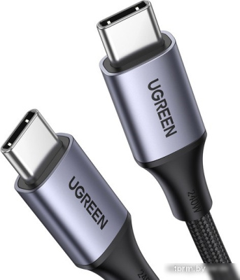 Кабель Ugreen US535 90440 USB Type-C - USB Type-C (2 м, серый) 