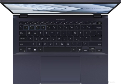 Ноутбук/ ASUS B5404CMA-QN0399 14"(2560x1600 (матовый) WVA)/Intel Core Ultra 7 155U(1.7Ghz)/16384Mb/1024PCISSDGb/noDVD/Int:shared/Cam/BT/WiFi/63WHr/war 1y/1.34kg/Star Black/DOS + магн-алюм корп 
