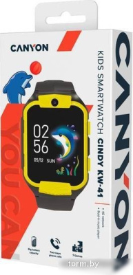 Детские умные часы Canyon Cindy KW-41 (желтый/черный) 