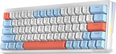 Клавиатура Cyberlynx ZA63 Pro White Blue Orange (TNT Yellow) 